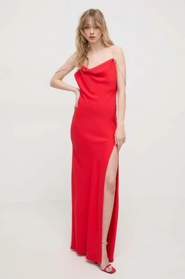Nissa sukienka kolor czerwony maxi prosta