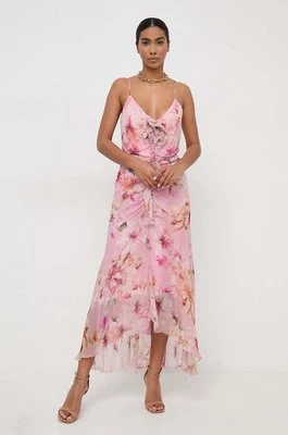Nissa sukienka kolor różowy maxi rozkloszowana RC14708