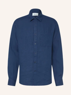 Nn.07 Koszula Lniana Dino Comfort Fit blau GRANATOWY