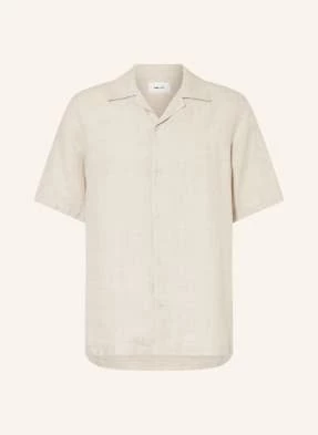 Nn.07 Koszula Z Klapami Julio Comfort Fit Z Lnu beige