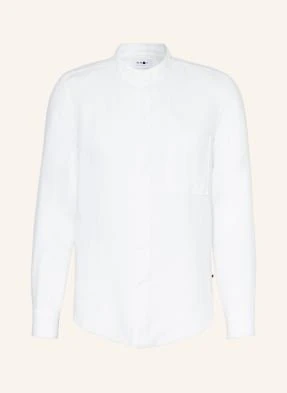 Nn.07 Koszula Z Lnu Eddie Regular Fit Ze Stójką weiss