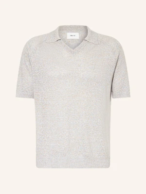 Nn.07 Koszulka Polo Z Dzianiny Cale Relaxed Fit Z Lnu grau