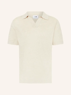 Nn.07 Koszulka Polo Z Dzianiny Ryan Z Lnem beige