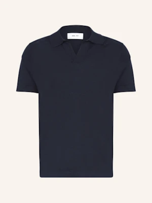 Nn.07 Koszulka Polo Z Dzianiny Ryan Z Lnem blau