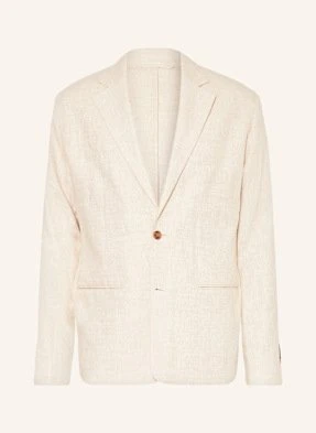 Nn.07 Marynarka Z Lnu Timo Regular Fit weiss