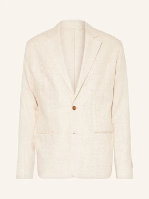 Nn.07 Marynarka Z Lnu Timo Regular Fit weiss