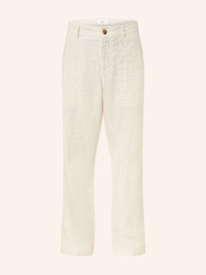 Nn.07 Spodnie Z Lnu Aden Regular Fit weiss