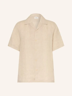 Nn.07 Wzorzysta Koszula Julio Comfort Fit Z Lnu beige