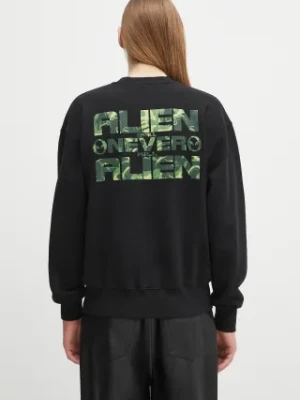 No Problemo bluza bawełniana Alien Shall Not Sweatshirt kolor czarny z nadrukiem NP2000703