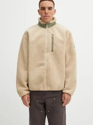 No Problemo bluza polarowa Zip Through Fleece męska kolor beżowy wzorzysta NP7000504