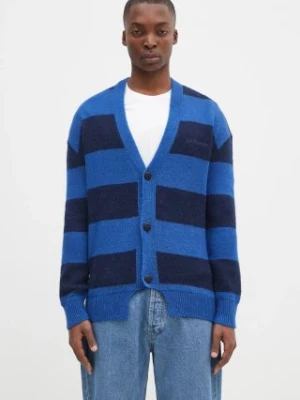 No Problemo kardigan Striped Mohair Oversized Cardigan męski kolor niebieski NP20025.02