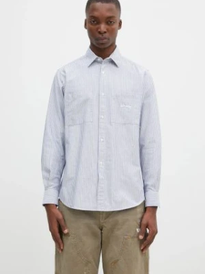 No Problemo koszula bawełniana Oxford Stripe Longsleeve Shirt męska kolor niebieski regular z kołnierzykiem klasycznym NP40102.02