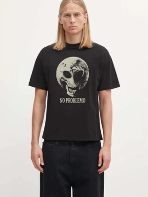 No Problemo t-shirt bawełniany Dead Planet męski kolor czarny wzorzysty NP6001304