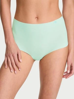 No-Show Majtki z siateczki z wysokim stanem No-Show Mesh Victoria's Secret Zielony