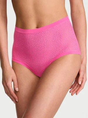 No-Show Majtki z wysokim stanem z koronki w panterkę No-Show Leopard Brief Victoria's Secret