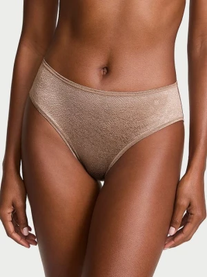 No-Show Majtki ze średnim stanem No-Show Bikini Victoria's Secret Brązowy