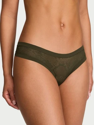 No-Show Stringi z siateczki No-Show Snake Victoria's Secret Zielony