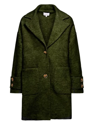 Noella Wełniany płaszcz "Sana" w kolorze ciemnozielonym rozmiar: XS