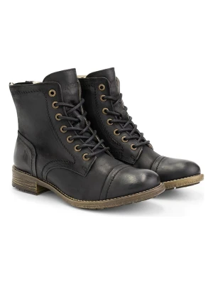 NoGRZ Skórzane botki "A.Aalto" w kolorze czarnym rozmiar: 37