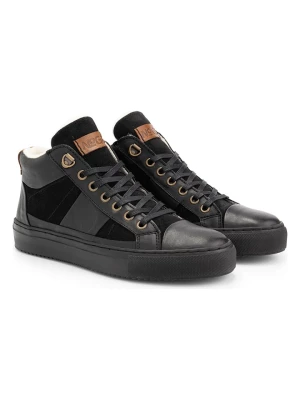 NoGRZ Skórzane sneakersy "P.daCortona" w kolorze czarnym rozmiar: 39
