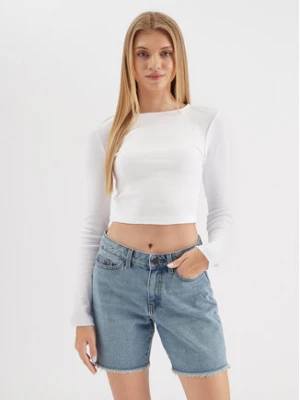 Noisy May Bluzka Maya 27027280 Biały Slim Fit