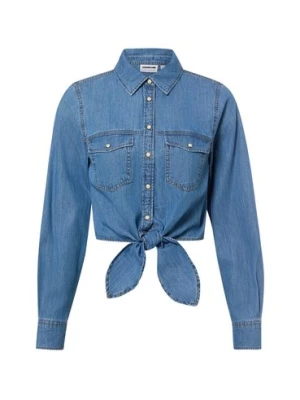 Noisy May Damska bluzka dżinsowa - NMHelsa Kobiety Bawełna (100%) niebieski jednolity,