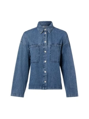 Noisy May Dżinsowa bluzka damska - Nmenza Kobiety Bawełna niebieski jednolity,