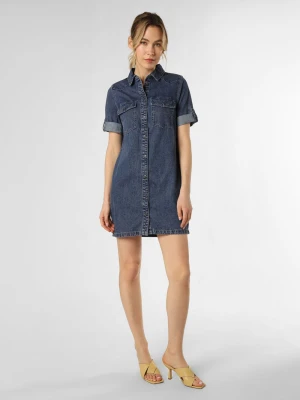 Noisy May Dżinsowa sukienka damska - NMNew Signe Kobiety Bawełna niebieski jednolity,
