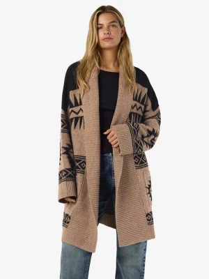 Noisy may Kardigan w kolorze jasnobrązowo-czarnym rozmiar: S