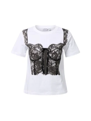 Noisy May Koszulka damska - NMMarla Kobiety Dżersej biały nadruk,