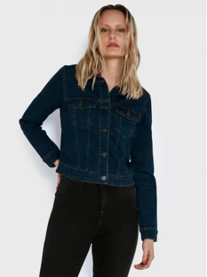 Noisy May Kurtka jeansowa Debra 27001163 Granatowy Slim Fit