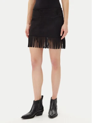 Noisy May Spódnica z imitacji skóry Abby 27033111 Czarny Regular Fit