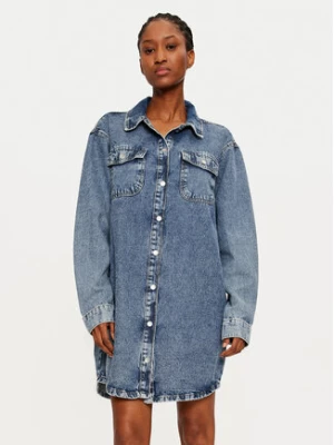 Noisy May Sukienka jeansowa Alva 27031370 Niebieski Oversize