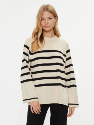 Noisy May Sweter 27027534 Beżowy Relaxed Fit