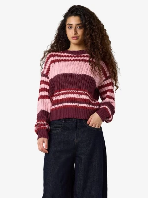 Noisy may Sweter "Charlie" w kolorze bordowo-różowym rozmiar: XL