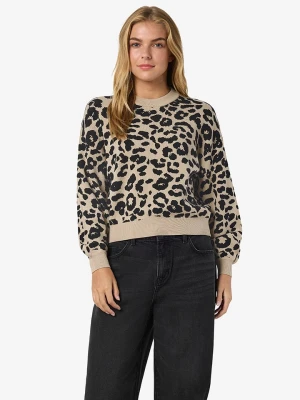 Noisy may Sweter w kolorze beżowo-czarnym rozmiar: M