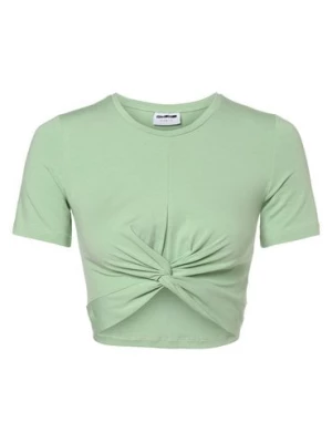 Noisy May T-shirt damski Kobiety Bawełna zielony jednolity,