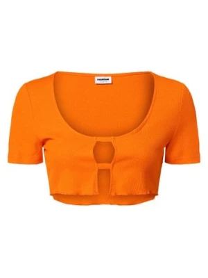 Noisy May T-shirt damski Kobiety Sztuczne włókno pomarańczowy jednolity,