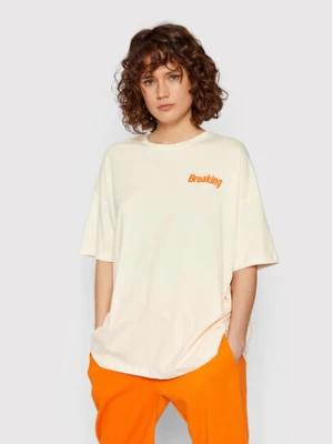 Noisy May T-Shirt Tessie 27020437 Beżowy Oversize