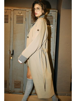 Noisy may Trencz w kolorze beżowo-szarym rozmiar: S