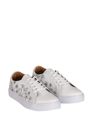 Noosy Skórzane sneakersy w kolorze białym ze wzorem rozmiar: 37