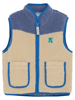 Noppies Kamizelka polarowa w kolorze beżowo-niebieskim rozmiar: 122