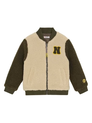 Noppies Kurtka polarowa w kolorze beżowo-zielonym rozmiar: 140