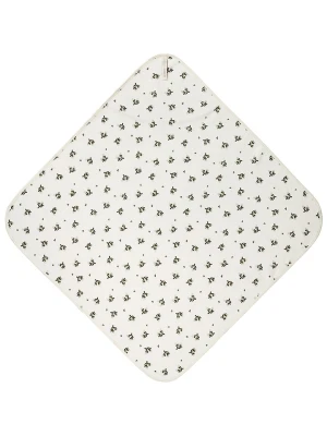Noppies Ręcznik frotte "Blooming Clover" w kolorze kremowym z kapturem rozmiar: onesize