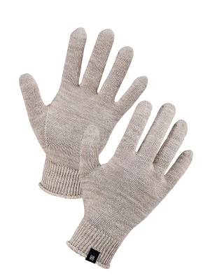 Norfolk Wełniane rękawiczki w kolorze beżowym rozmiar: S/M