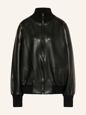 Norma Kamali Kurtka Z Imitacji Skóry schwarz