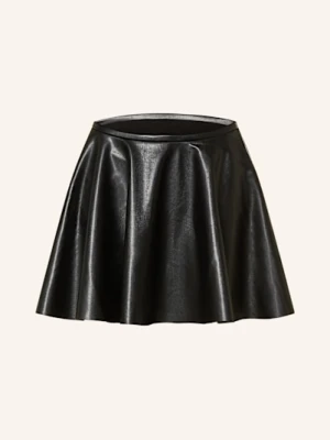Norma Kamali Spódnica Z Imitacji Skóry schwarz