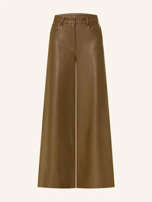 Norma Kamali Spodnie Elephant Z Imitacji Skóry braun