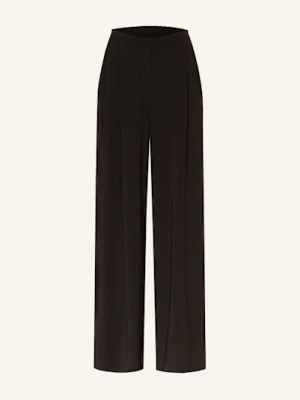 Norma Kamali Spodnie Marlena Mens Pleat Z Dżerseju schwarz