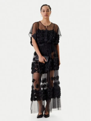 NORMA KAMALI Sukienka koktajlowa ST1253BDP31001 Czarny Loose Fit